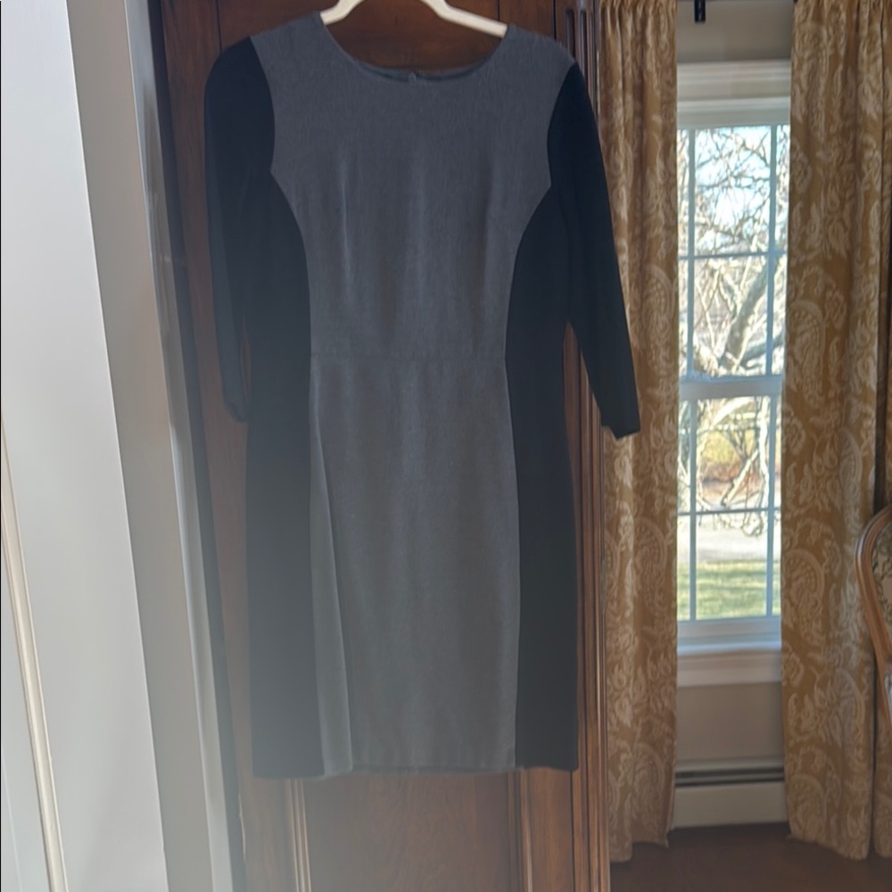 Talbots Gray Sheath Dress Knee-Length 3/4 Raglan Sleeve for Work